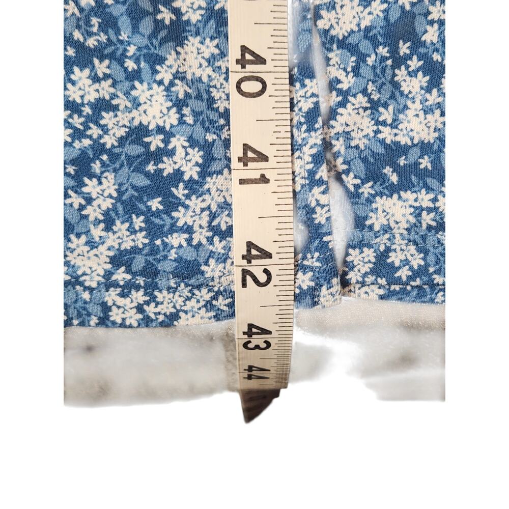 LOFT Ann Taylor Petite Blue White Floral Sleeveless Midi Dress Size 6P stretchy - Picture 8 of 9